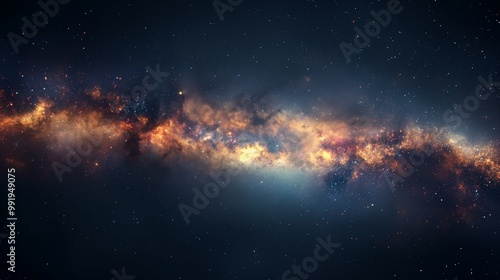 stunning visualization of the Milky Way, emphasizing the underlying mathematical principles