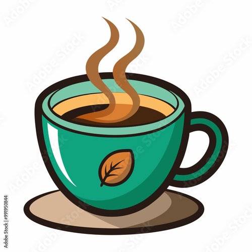 steaming cup of coffee