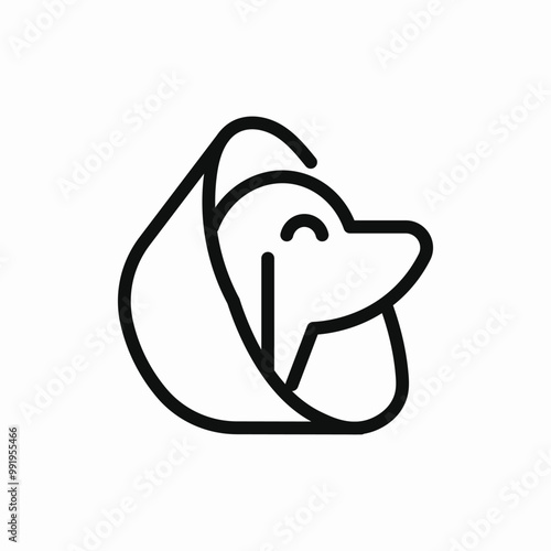 dog Elizabethan collar icon sign vector