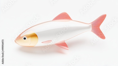 Wallpaper Mural Stylized Decorative Fish Figurine Display Piece Featuring a Modern Artistic Design Element Torontodigital.ca