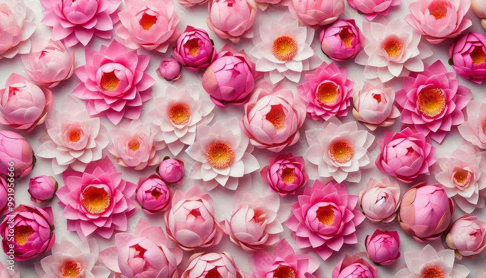 top view of beautiful seamless pink Lotus flower or water lily blooming as flower texture background top view of beautiful seamless pink Lotus flower or water lily blooming as flower texture background
