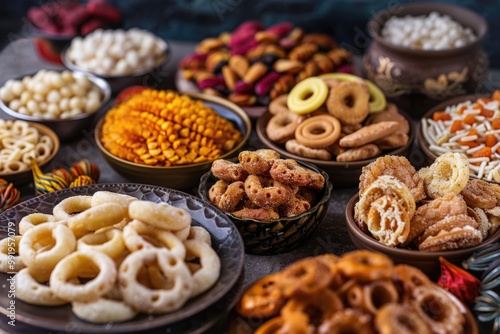 Wallpaper Mural A table filled with diverse foods Torontodigital.ca