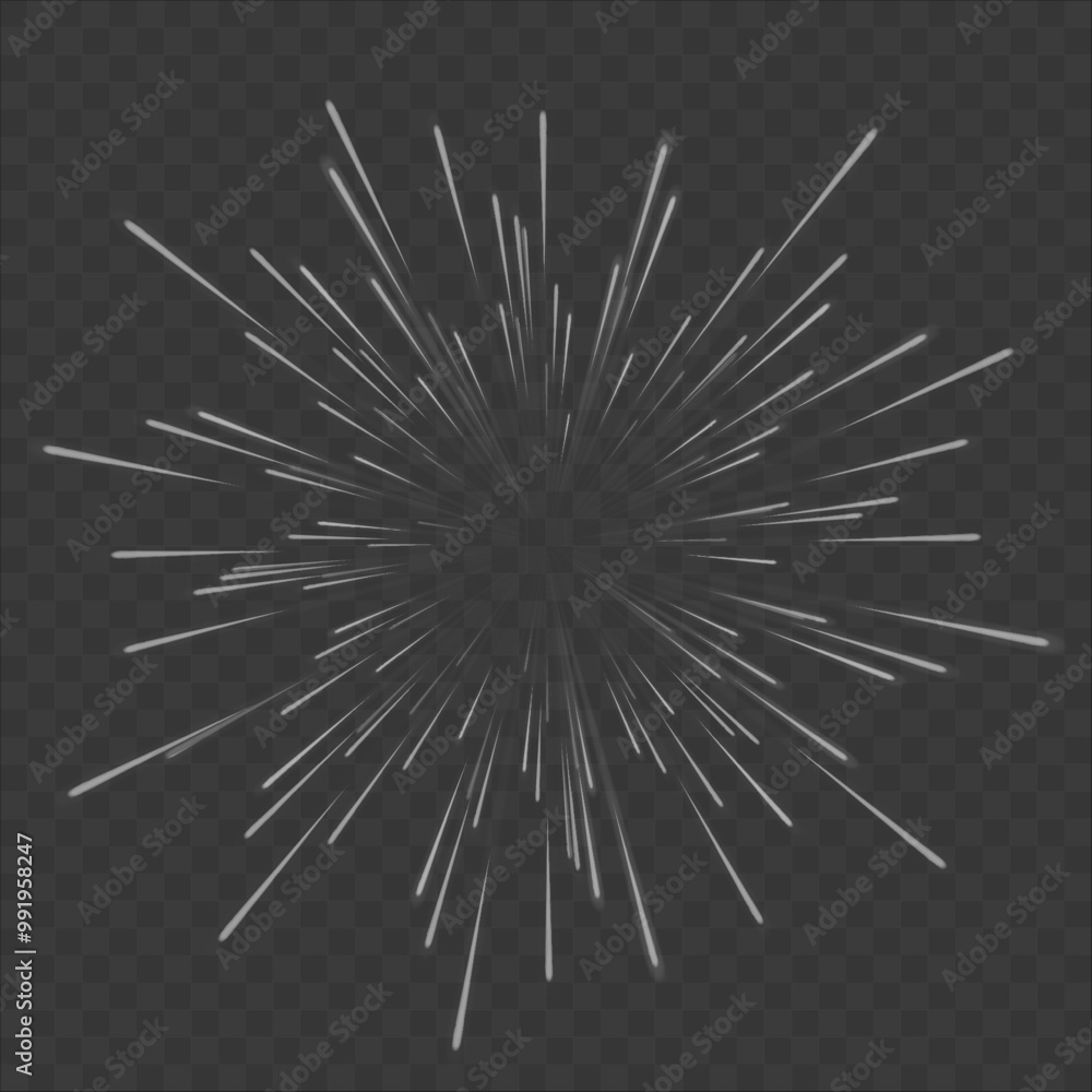 Fototapeta premium Shining sun, bright flash star, white light. 