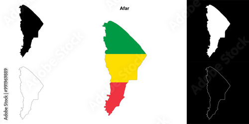 Afar outline map