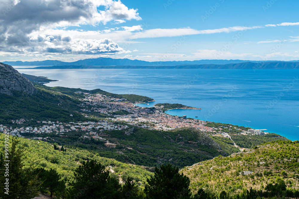 Makarska Riviera seafront on September, Croatia Makarska Riviera seafront on September, Croatia