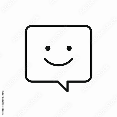 happy face speech bubble icon sign vector