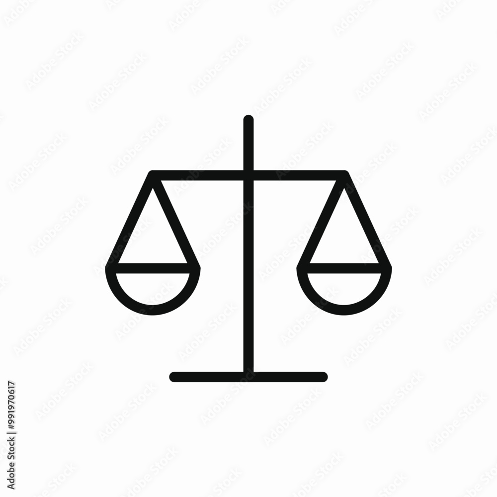 justice scales icon sign vector justice scales icon sign vector