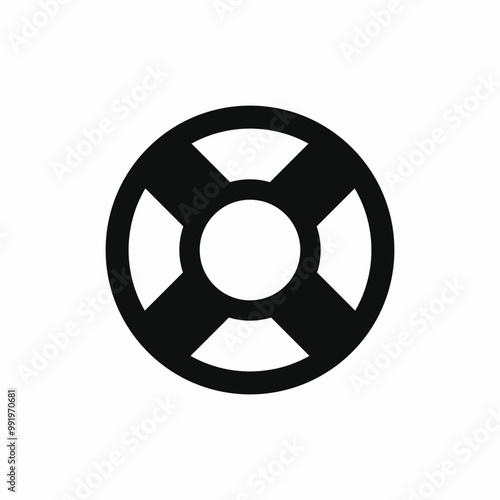 lifebuoy support icon sign vector