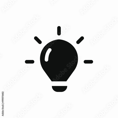 light bulb icon sign vector