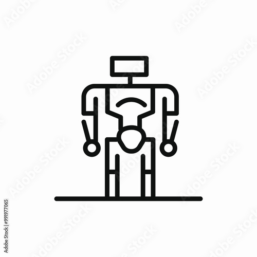 robot android icon sign vector