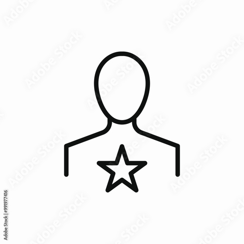 star person icon sign vector