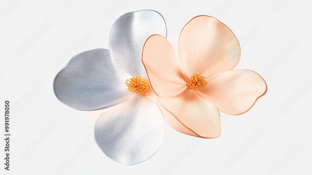 Graceful and Elegant Plumeria Blossoms Set Against a Soft Background for Visual Appeal Graceful and Elegant Plumeria Blossoms Set Against a Soft Background for Visual Appeal
