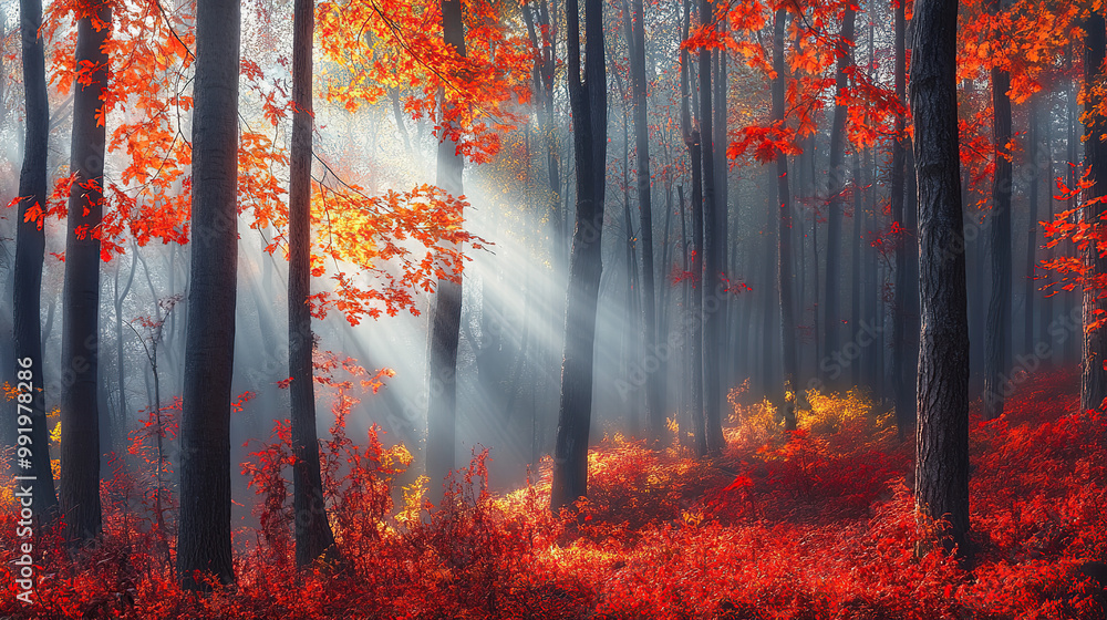 Obraz premium Magical Forest in Fall