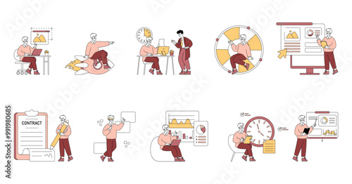 Business People. Flat Vector Illustration