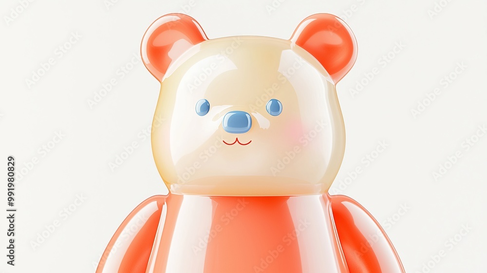 Fototapeta premium A Cute and Colorful Bear Toy Perfect for Engaging Childrens Playtime Activities