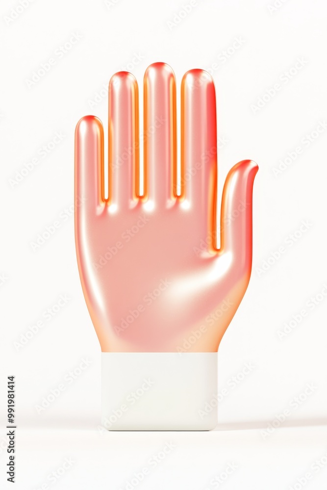 Obraz premium This is a modern decorative hand sculpture that features a soft and appealing color gradient
