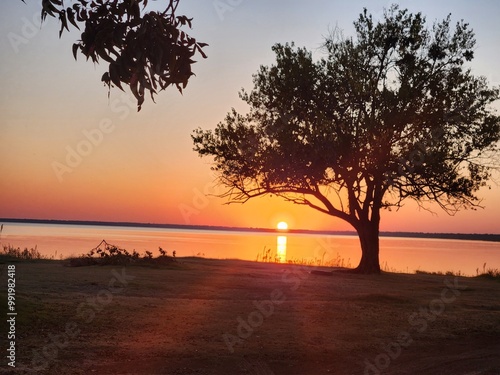 sunset on the beach