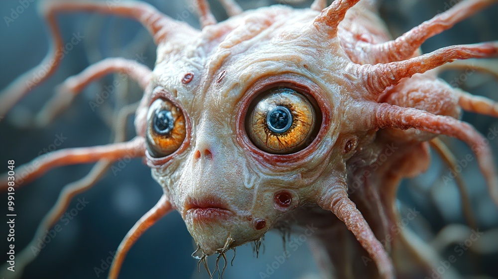 Surreal Alien Creature with Large Eyes - Digital Art Surreal Alien Creature with Large Eyes - Digital Art