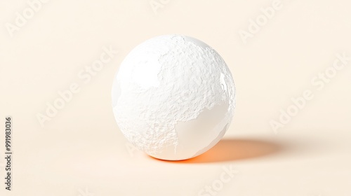 A Minimalistic White Sphere Set Against a Soft and Subtle Background for Art Appreciation