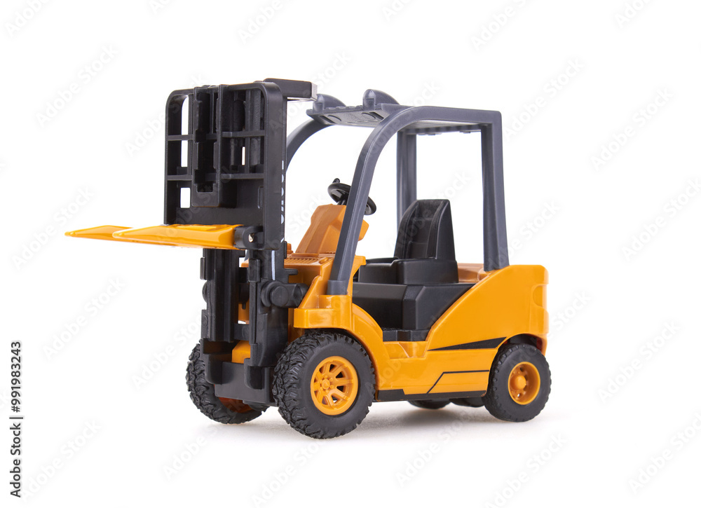 Forklift loader, stacker truck, isolate on white Forklift loader, stacker truck, isolate on white