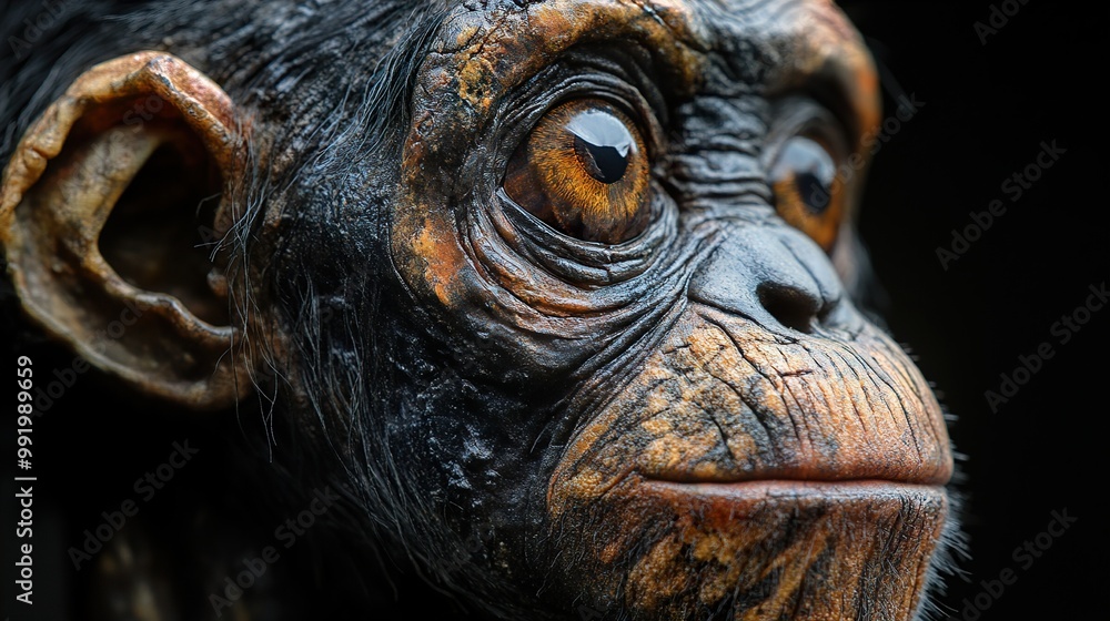 Close Up Portrait of a Curious Monkey Close Up Portrait of a Curious Monkey