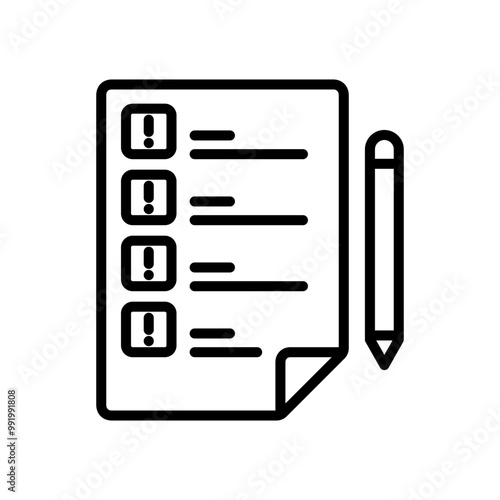 evaluation icon line vector design