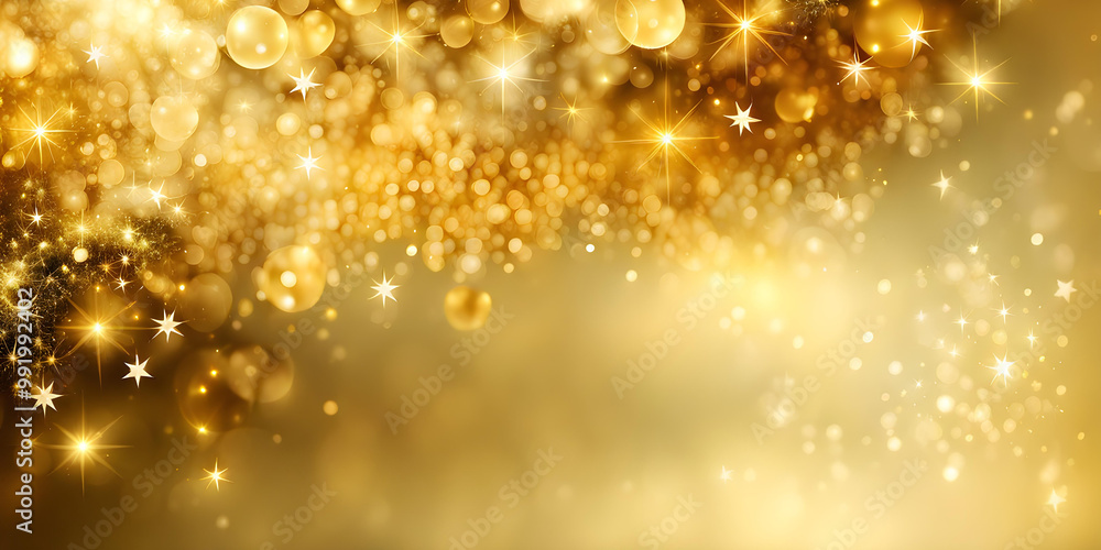 gold luxury celebration background with bright sparkles and bubbles suitable for christmas, sales or product backdrop gold luxury celebration background with bright sparkles and bubbles suitable for christmas, sales or product backdrop