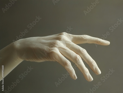 Detailed Illustration of a Human Hand Reaching Out