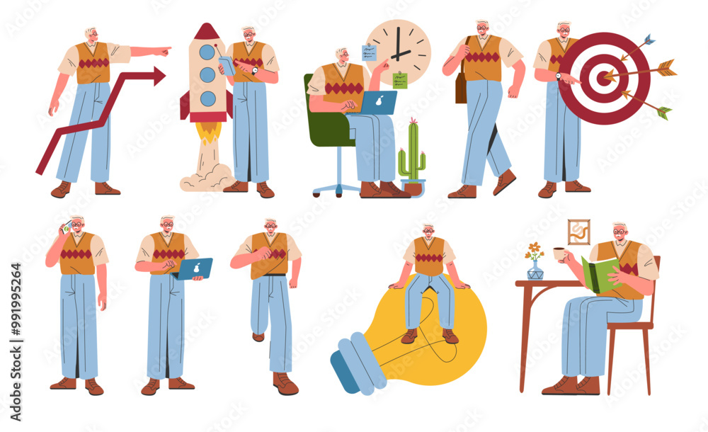 Businessman. Flat Vector Illustration Businessman. Flat Vector Illustration