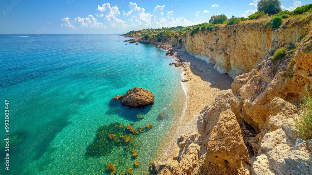 Cala Paradiso beach near San Nicola rock, Italy. Cala Paradiso beach near San Nicola rock, Italy.