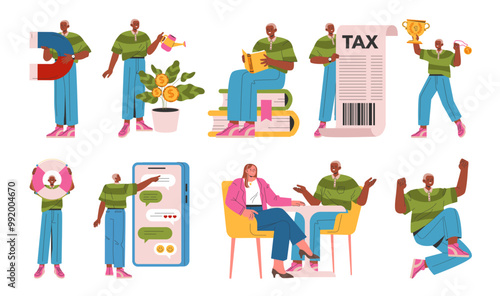 Businessman. Flat Vector Illustration