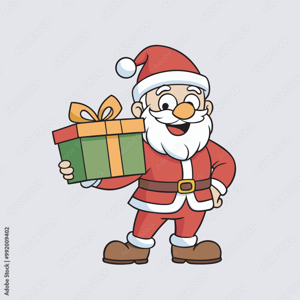 Christmas Santa character vector art illustration . line art and coloring page art . Christmas Santa character vector art illustration . line art and coloring page art .