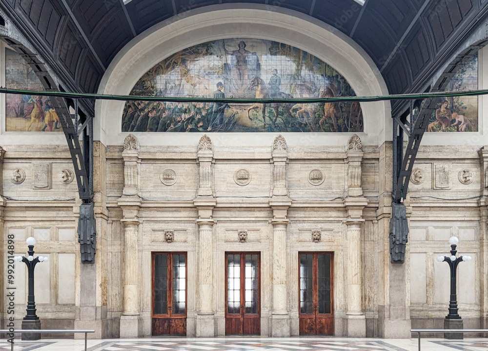 Fototapeta premium Beautiful classical modern Italian architecture, copy space photo