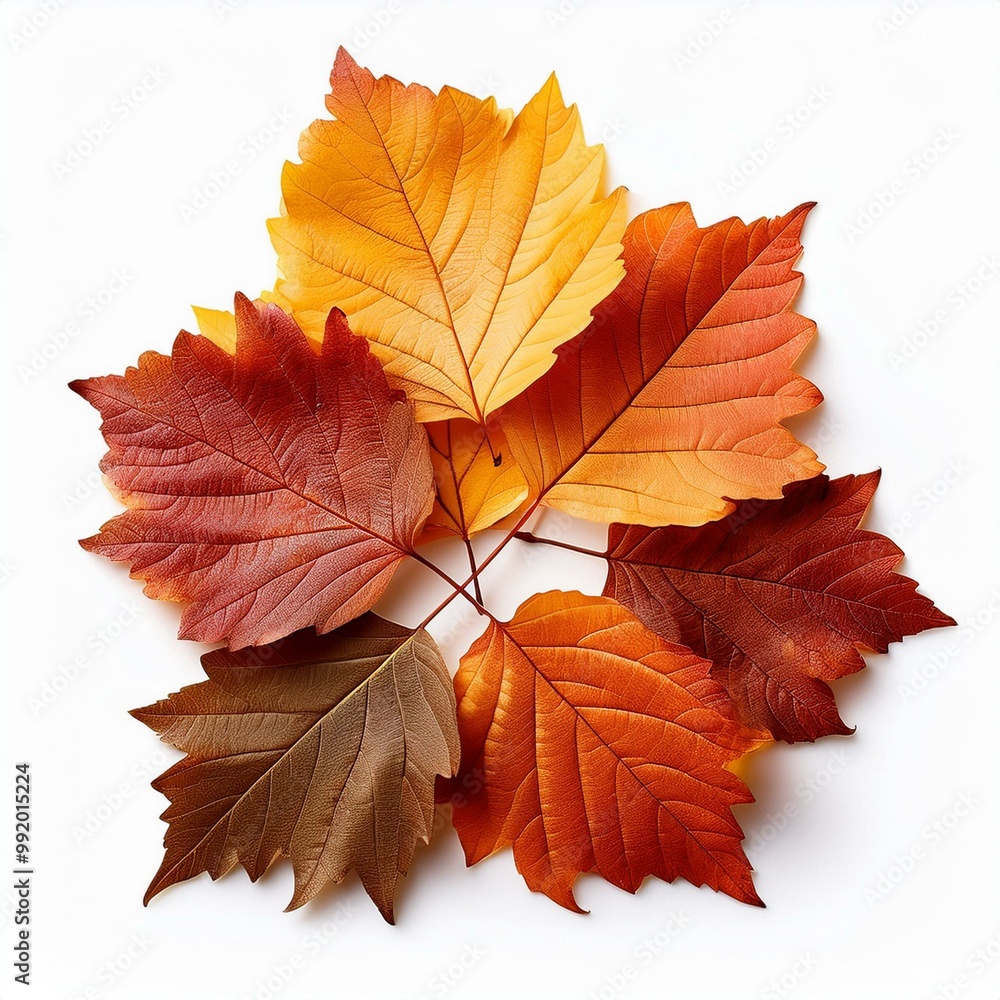 Pile of autumn leaves isolated on white background Pile of autumn leaves isolated on white background