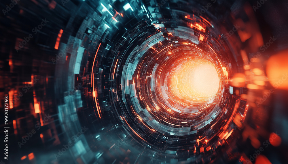 Fototapeta premium abstract colorful reflectivabstract metallic reflective futuristic computer wallpapere computer wallpaper