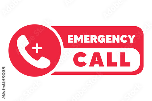 Emergency call icon. SOS emergency call. First aid. Vector illustration.
