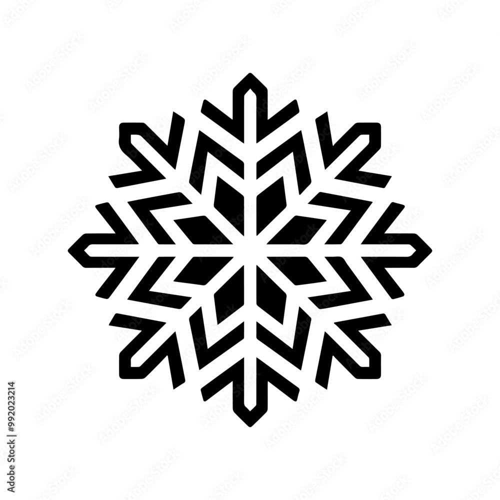 snowflake icon or modern line symbol. Vector line art and icon design with bold outline. Black and white Pixel Perfect minimalistic symbol isolated white background. Silhouette simple thin sign snowflake icon or modern line symbol. Vector line art and icon design with bold outline. Black and white Pixel Perfect minimalistic symbol isolated white background. Silhouette simple thin sign