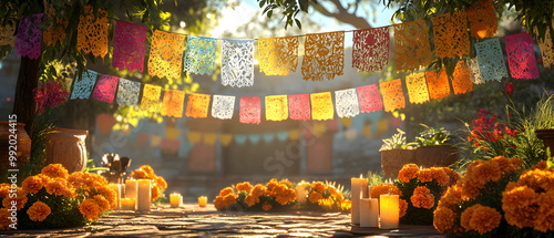 Wallpaper of Día de Muertos, a Mexican festival held November 1-2 to honor the dead, with altars, flowers, bread, skull decorations, processions, and a celebration of life, death, and shared memory.
