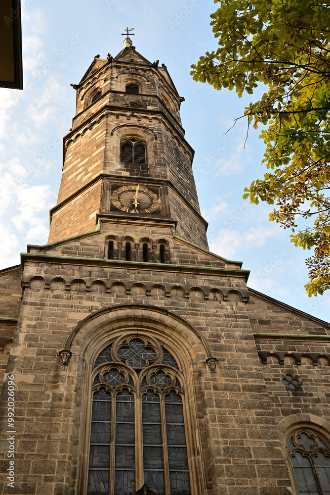 Fototapeta premium Neue reformierte Kirche in Wuppertal Elberfeld auf der Sophienstrasse in Luisenviertel, Deutschland