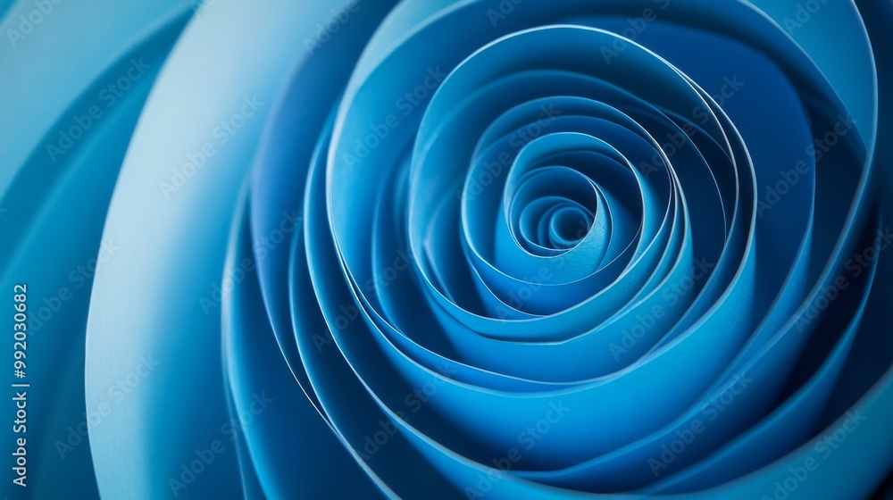 Swirly blue paper macro
