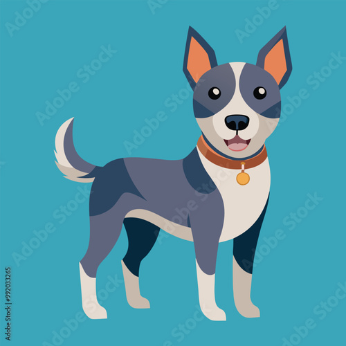 Adobe IllHand drawn pitbull illustrated collectionustrator Artwork