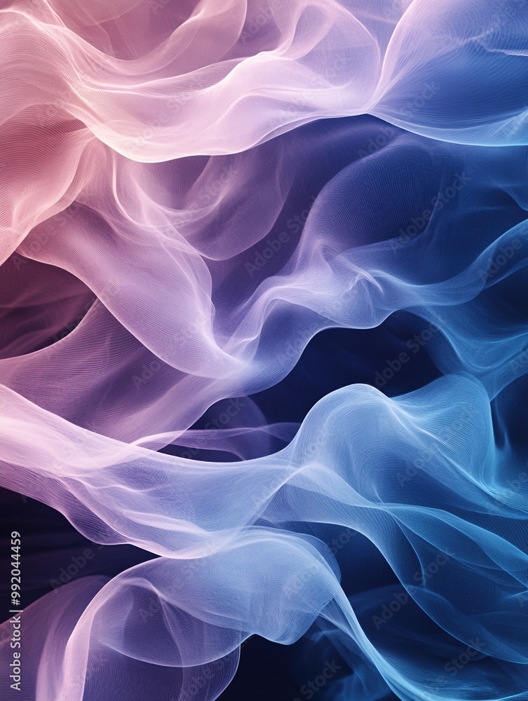 A high-resolution, minimalist abstract background featuring fluid waves of vibrant colors in shades of blue and purple. A high-resolution, minimalist abstract background featuring fluid waves of vibrant colors in shades of blue and purple.