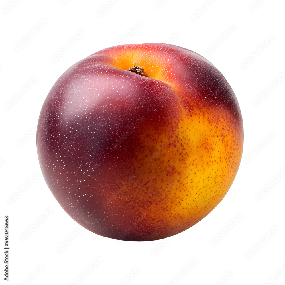Stone Fruits - Nectarine. A shiny Nectarine with a red and yellow gradient, isolated on transparent backdrop. Stone Fruits - Nectarine. A shiny Nectarine with a red and yellow gradient, isolated on transparent backdrop.