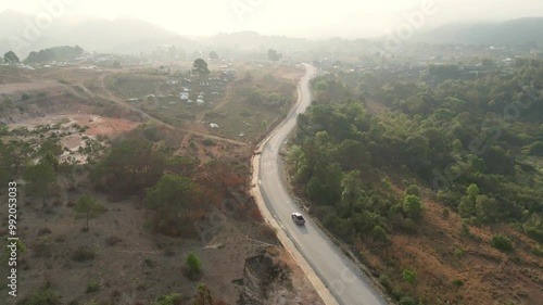 aerial view of the city Xieng Khuang ,Laos photo