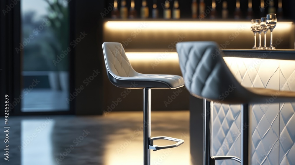 Modern bar stools with sleek design, Modern bar stools with sleek design,