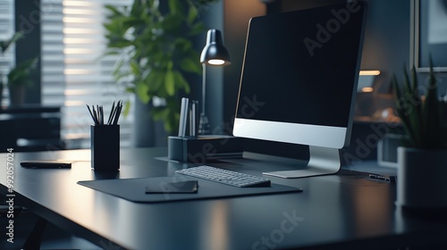 Wallpaper Mural Modern desk with a sleek design, Torontodigital.ca