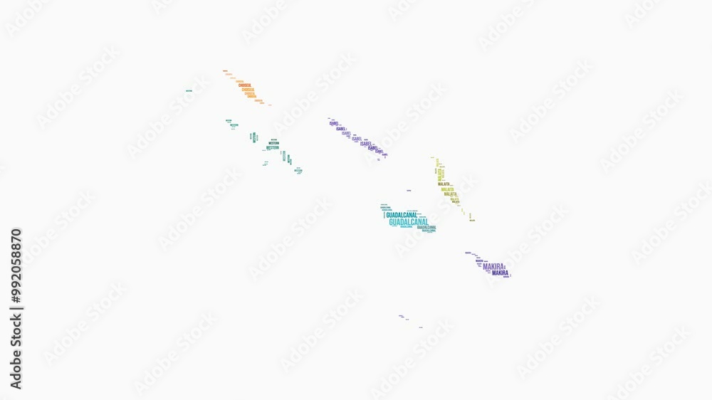 Solomon Islands regions word cloud animation. Country logo animated video. Solomon Islands colored text cloud. Regions typography style motion graphics. Beautiful video. Solomon Islands regions word cloud animation. Country logo animated video. Solomon Islands colored text cloud. Regions typography style motion graphics. Beautiful video.