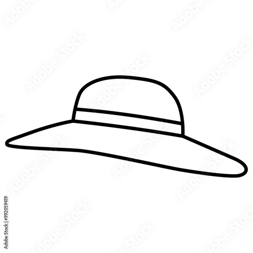 Sun Hat Outline