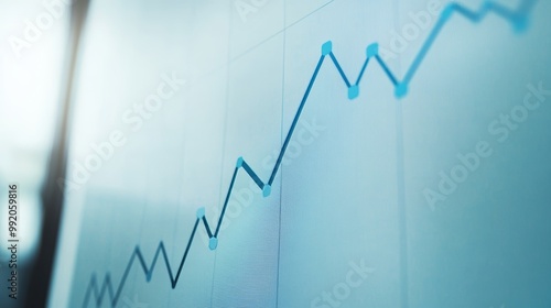 Steady Growth Line Graph: Upward Trend in GDP Over Time