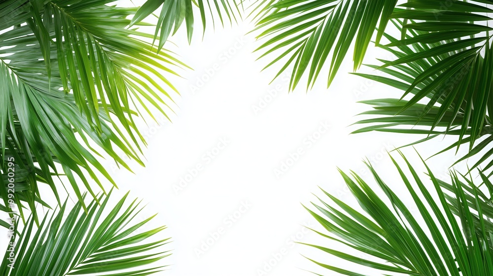 summer card copy space with sand and xotic green tropical plants summer card copy space with sand and xotic green tropical plants